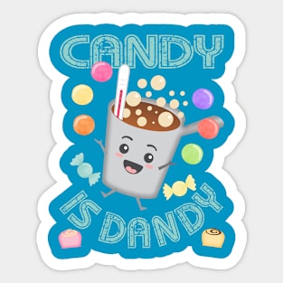 Cute retro kawaii boiling sugar pot candy is dandy Sticker